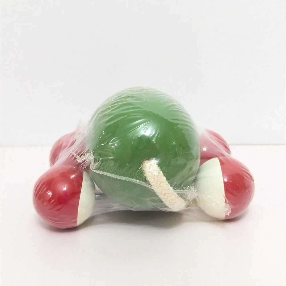 Vintage Vilac Mouse Pull Along Wooden Toy Green Made in France Sealed NEW